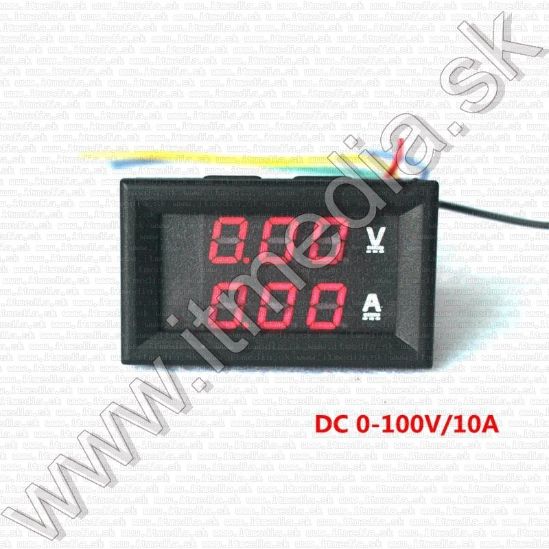 Image of LED-es voltmérő és árammérő 0-100V 10A piros-kék (IT11105)
